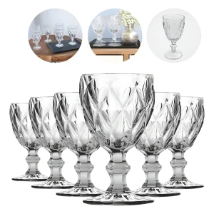 Conjunto de 06 Taças de Vidro 340ML Diamond - CasArt